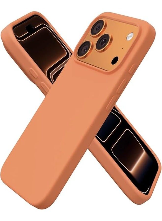 جراب متوافق مع iPhone 17 Pro Max مقاس 6.9 بوصة، مصنوع من السيليكون السائل النحيف بأربع طبقات من المطاط الناعم المقاوم للصدمات، جراب هاتف واقٍ لهاتف iPhone 17 Pro (فاكهة السلمون) - Image 1